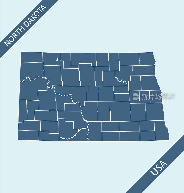 North Dakota county map